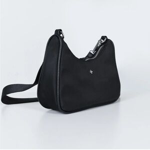 Peta + Jain Black Shoulder Bag with Chain Detail
